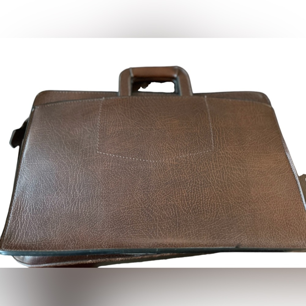 Vintage Pegasus Brown Leather Briefcase‎ 1980s Men's Business Bag